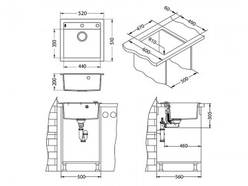 Poza Chiuveta de bucatarie din granital plus Alveus Formic 20 Arctic G11 1128395