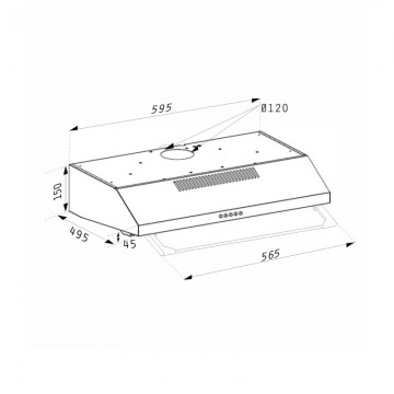 Poza Hota clasica Pyramis ATCG1 White 1 motor 60cm 202300277