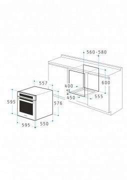 Poza Cuptor electric Pyramis 60IN 80102 FULL BLACK 202300046