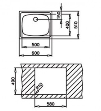 Chiuveta bucatarie Teka Universal E 465 x 465 1B inox mat