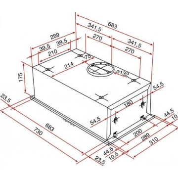 Hota Incorporabila Teka GFH 73, 73 cm un motor 756 mch 3 trepte viteza