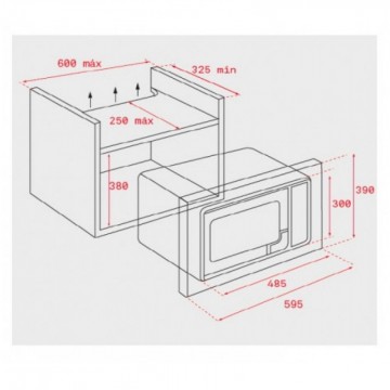 Cuptor cu microunde incorporabil Teka MS 620 BIS 40584010, 20 L