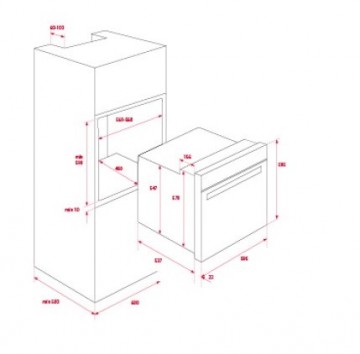 Cuptor incorporabil electric Teka WISH HLB 840 WHITE, 9 functii, HydroClean. Poza 2