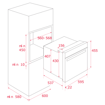 Cuptor electric incorporabil Teka HLC 860 P, compact 45 litri, multifunctional 12 functii, PCA 20 retete, autocuratare pirolitica & HydroClean PRO, clasa A+, inox anti- pata/cristal negru