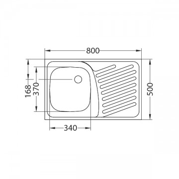 Poza Chiuveta de bucatarie Alveus din inox COMPACT 10 SATIN STANGA