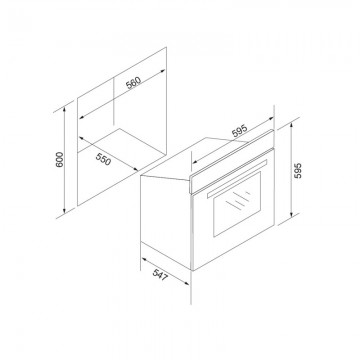 Poza Cuptor electric Pyramis 60IN 8010 Black S1