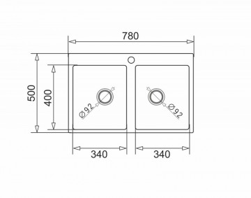 Poza Chiuveta bucatarie SPARTA 78x50 2B Grey