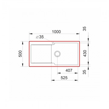 Poza Chiuveta soft compozit Pyramis Level ARTITHEK 100x50 1B1D DR