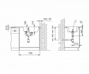 Poza Chiuveta soft compozit Pyramis Level DUROTHEK 1 1/2B 1D DR