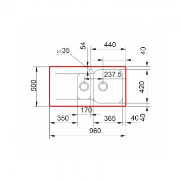 Poza Chiuveta soft compozit Pyramis Level DUROTHEK 1 1/2B 1D DR ALB