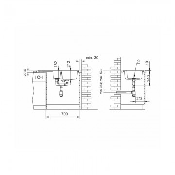 Poza Chiuveta soft compozit Pyramis Level DUROTHEK 1 1/2B 1D DR ALB