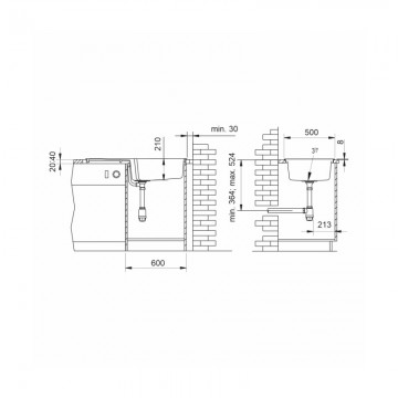 Poza Chiuveta soft compozit Pyramis Level DUROTHEK 100x50 1B1D DR ALB