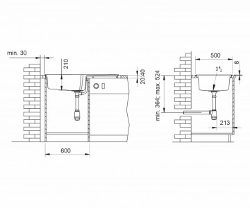 Poza Chiuveta soft compozit Pyramis SIERRA Durothek 100X50 1B1D ST