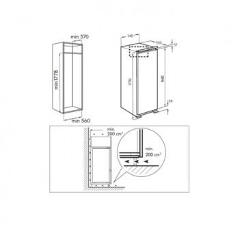 Poza Frigider incorporabil ventilat Pyramis RF1780